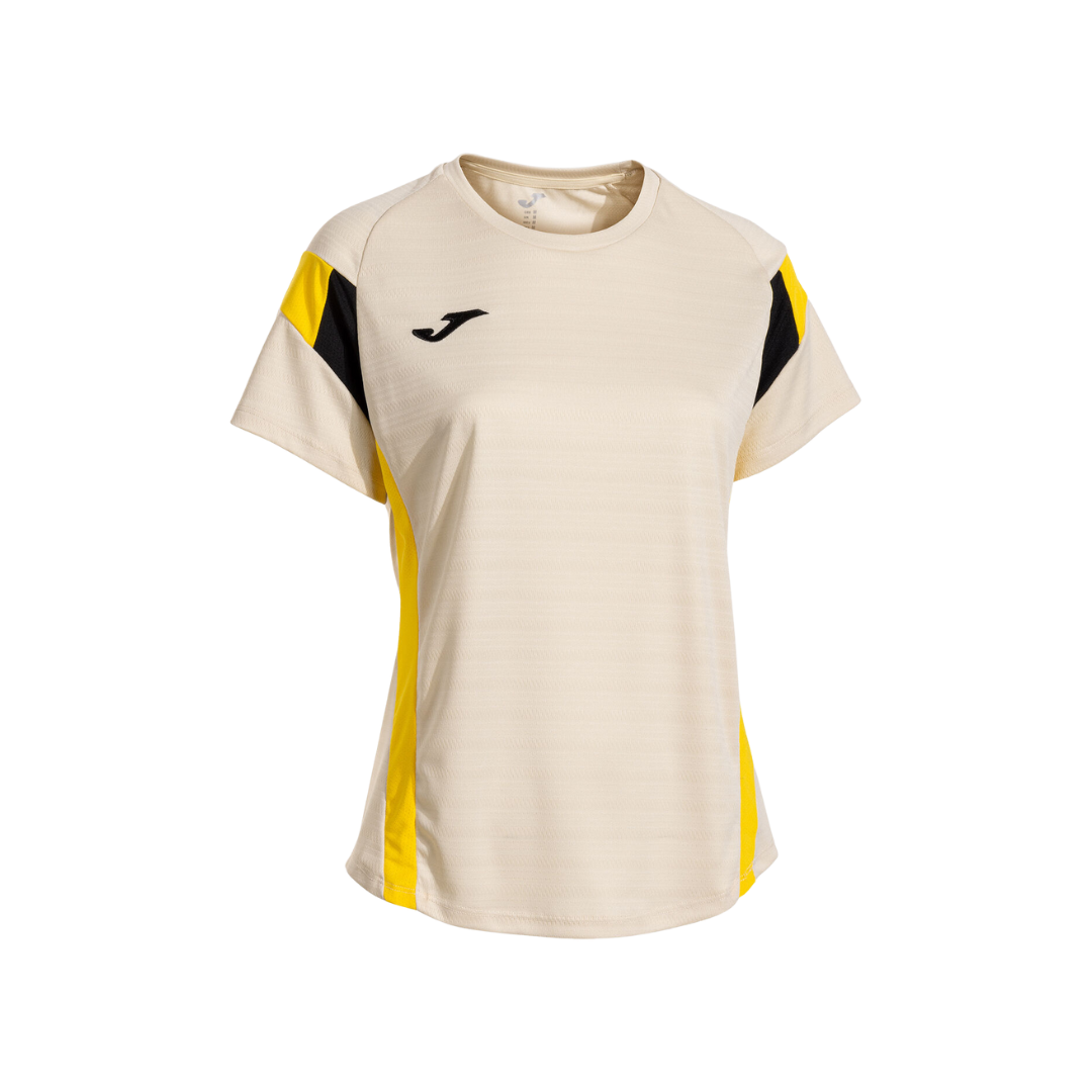 JOMA T-SHIRT WOMEN MONTREAL SHORT SLEEVE BEIGE YELLOW TENNIS