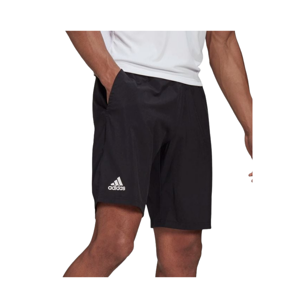 ADIDAS SHORT MEN CLUB STRETCH WOVEN BLACK WHITE