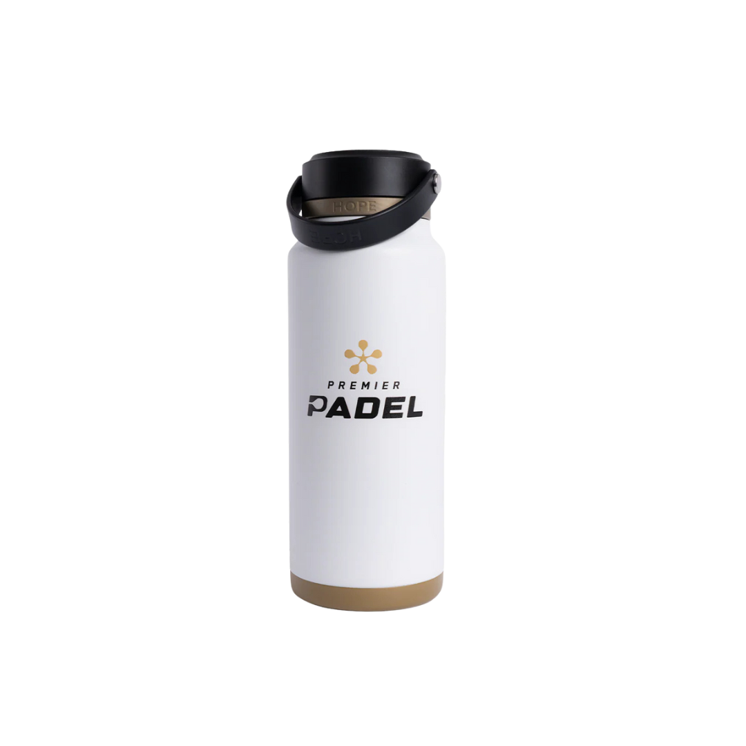 PREMIER PADEL BOTTLE 1000ML WHITE AND GOLD