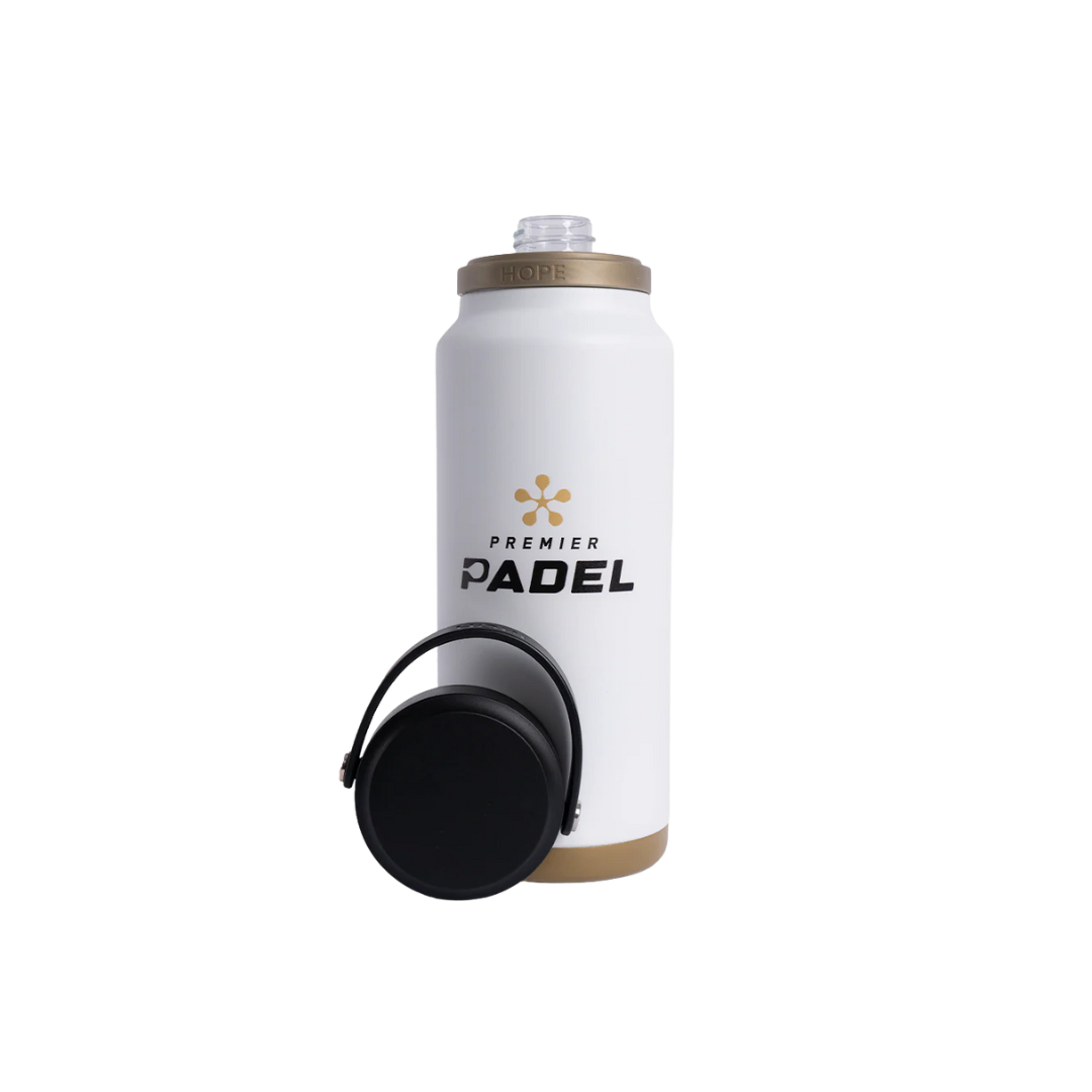 PREMIER PADEL BOTTLE 1000ML WHITE AND GOLD