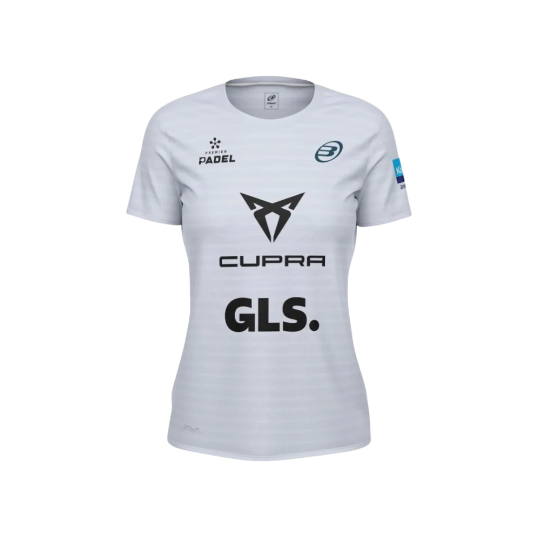 BULLPADEL T-SHIRT SPONSORS PREMIER OIMBRA BEA GONZALEZ GRIS AZULADO