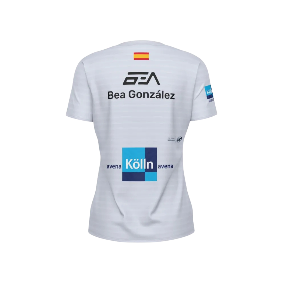BULLPADEL T-SHIRT SPONSORS PREMIER OIMBRA BEA GONZALEZ GRIS AZULADO
