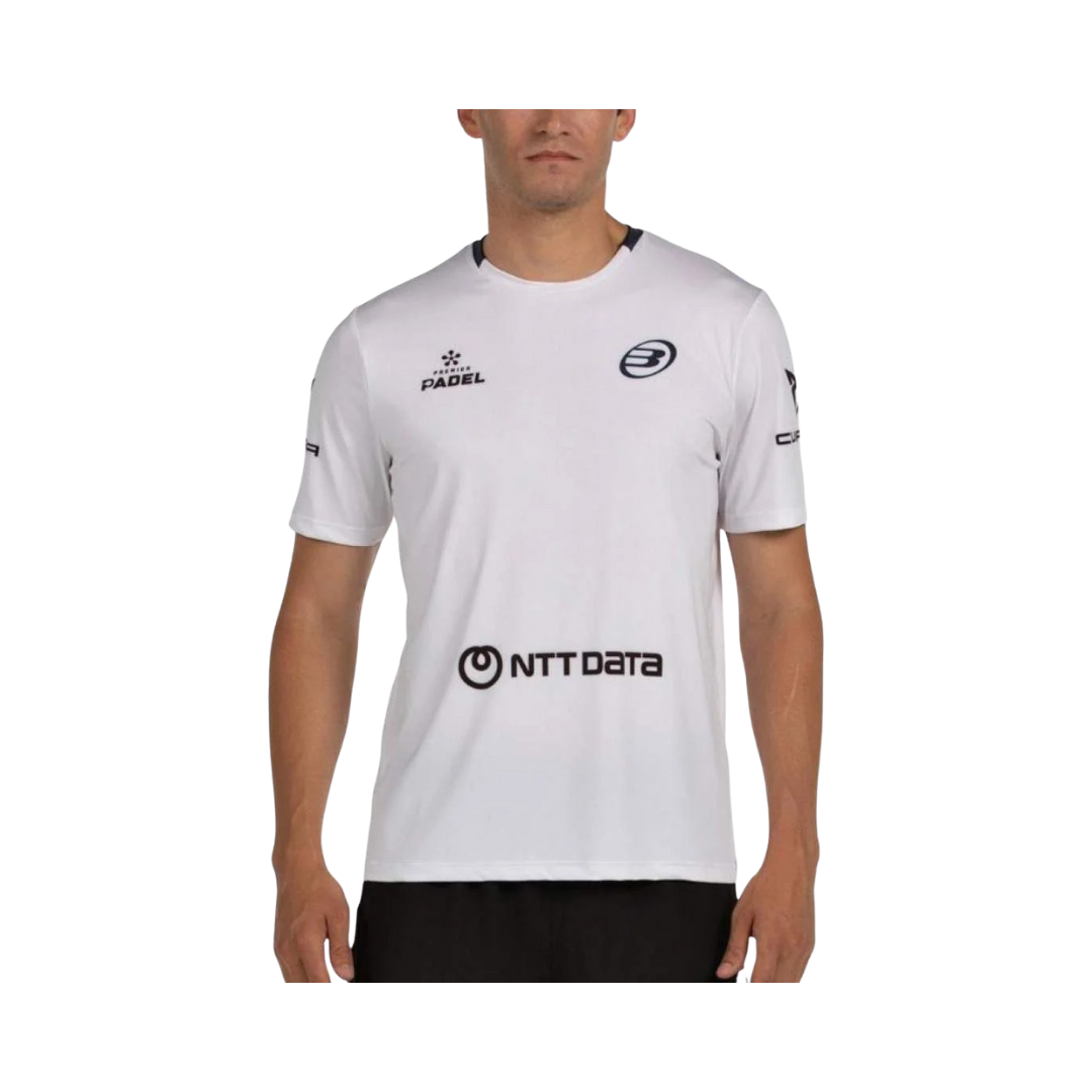 BULLPADEL T-SHIRT SPONSORS PREMIER LILI JUAN TELLO WHITE