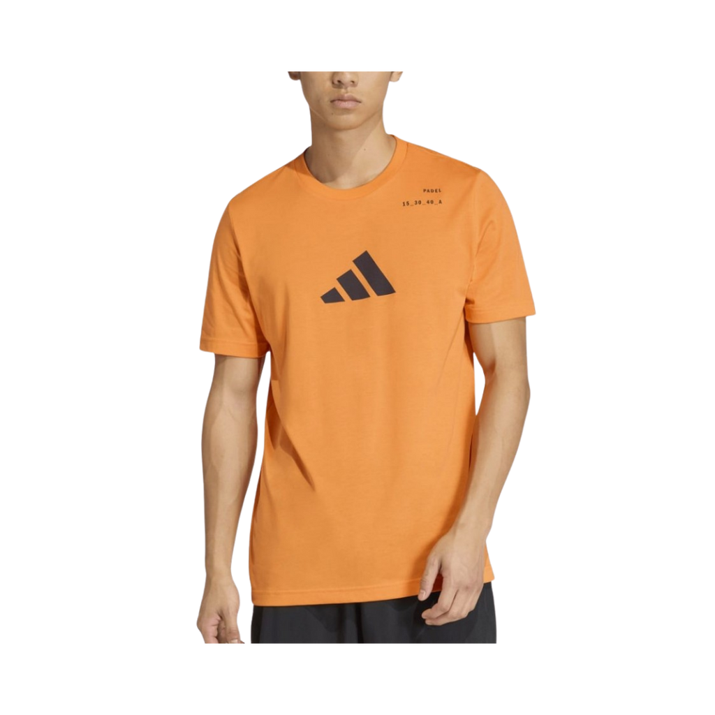 ADIDAS T-SHIRT PADEL M CAT GRAPHIC ORANGE