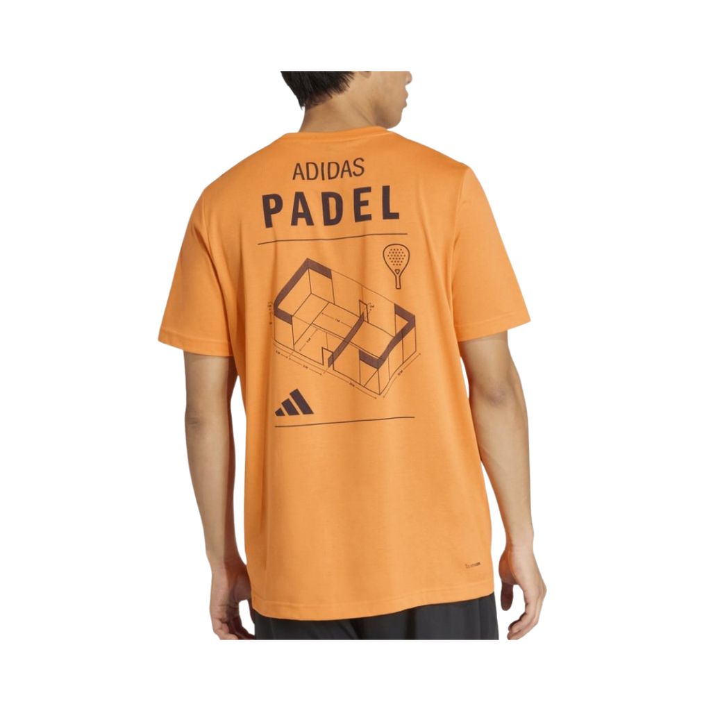 ADIDAS T-SHIRT PADEL M CAT GRAPHIC ORANGE