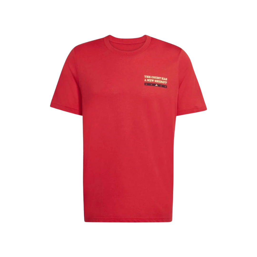 ADIDAS T-SHIRT WANTED GRAPHIC RED