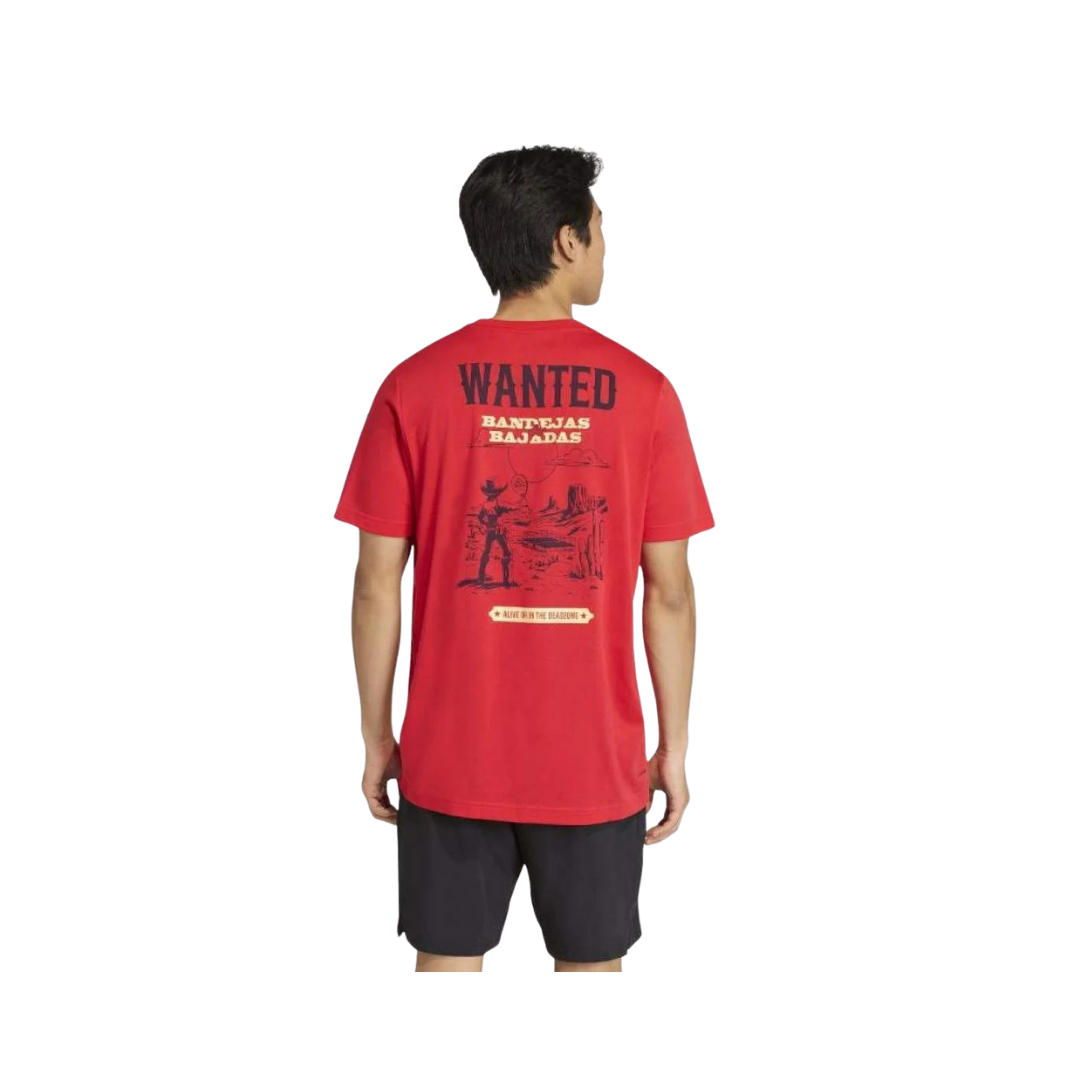 ADIDAS T-SHIRT WANTED GRAPHIC RED