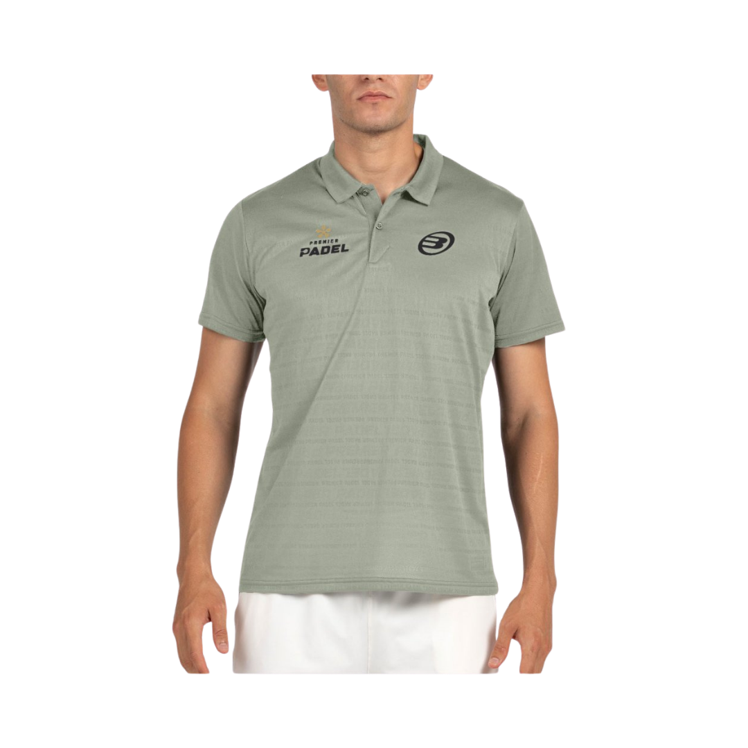 BULLPADEL T-SHIRT POLO MEN PREMIER POMPIER EUCALIPTO