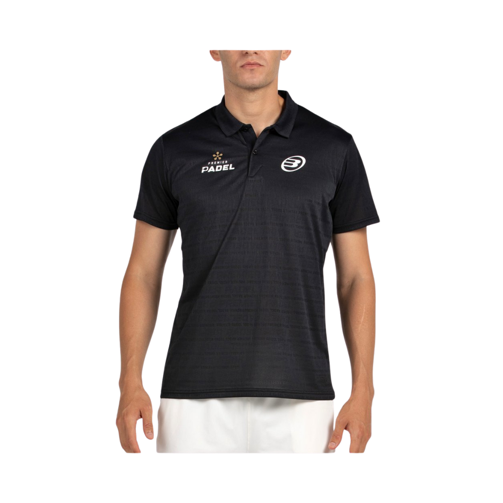 BULLPADEL T-SHIRT POLO MEN PREMIER POMPIER NEGRO