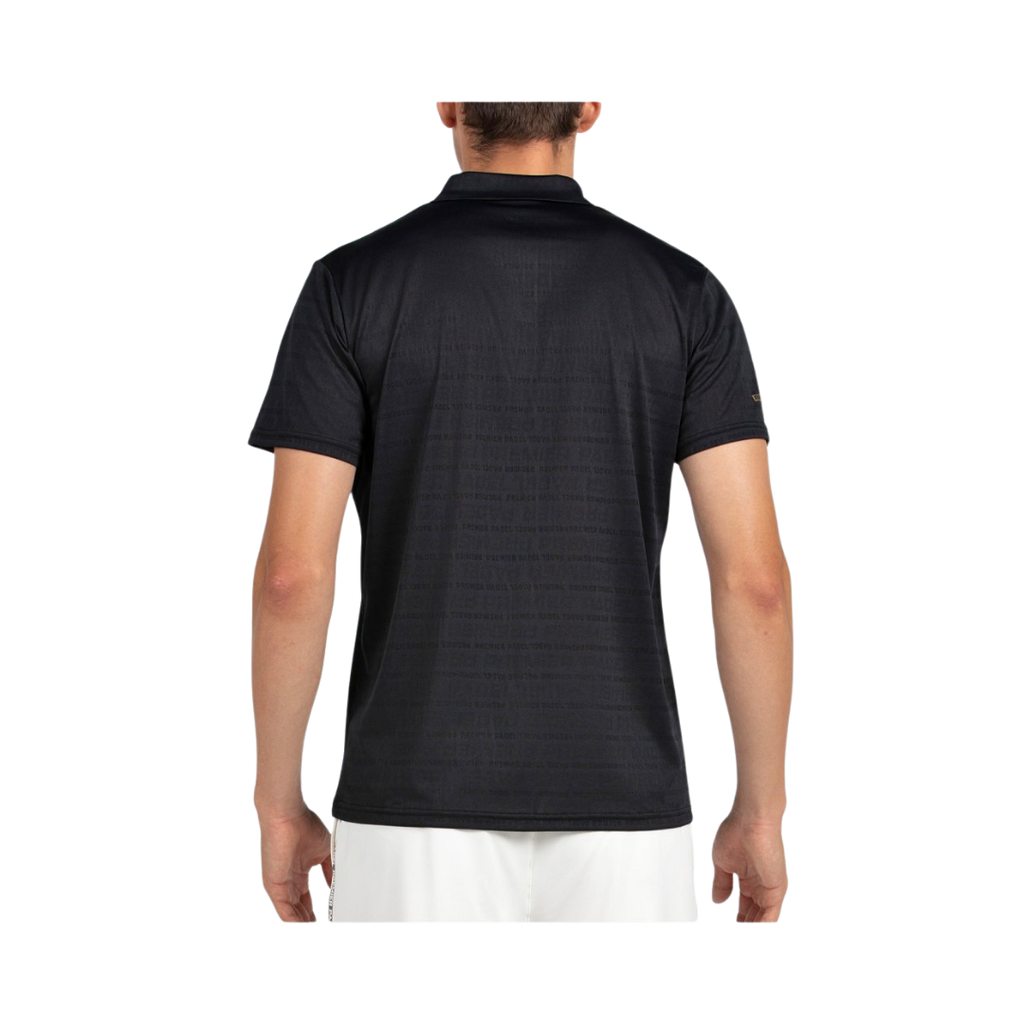 BULLPADEL T-SHIRT POLO MEN PREMIER POMPIER NEGRO
