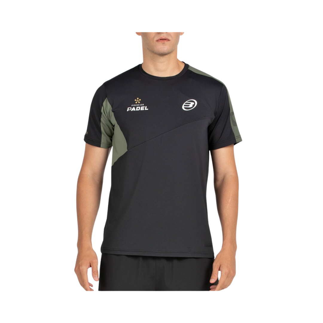 BULLPADEL T-SHIRT MEN PREMIER POCATE NEGRO