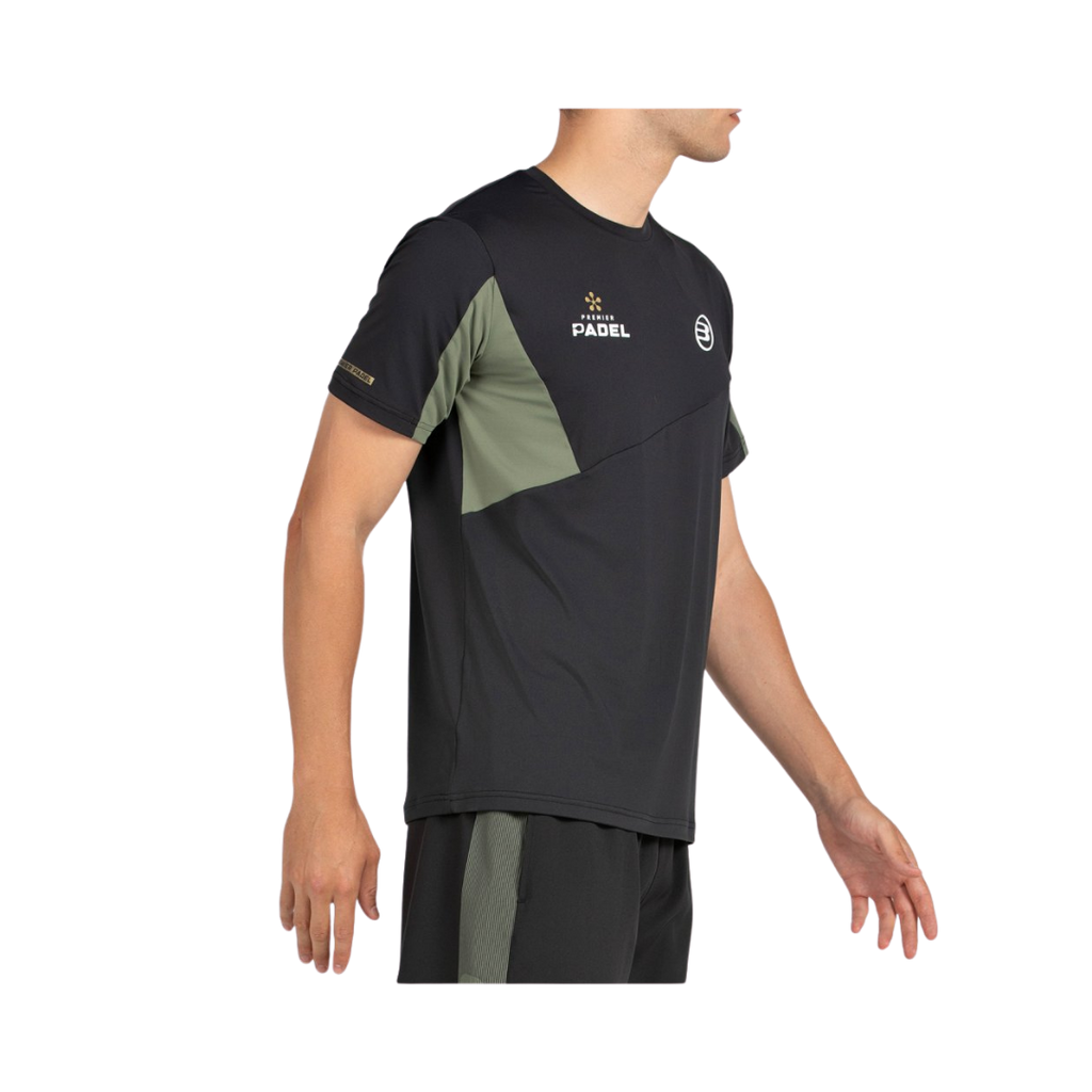 BULLPADEL T-SHIRT MEN PREMIER POCATE NEGRO