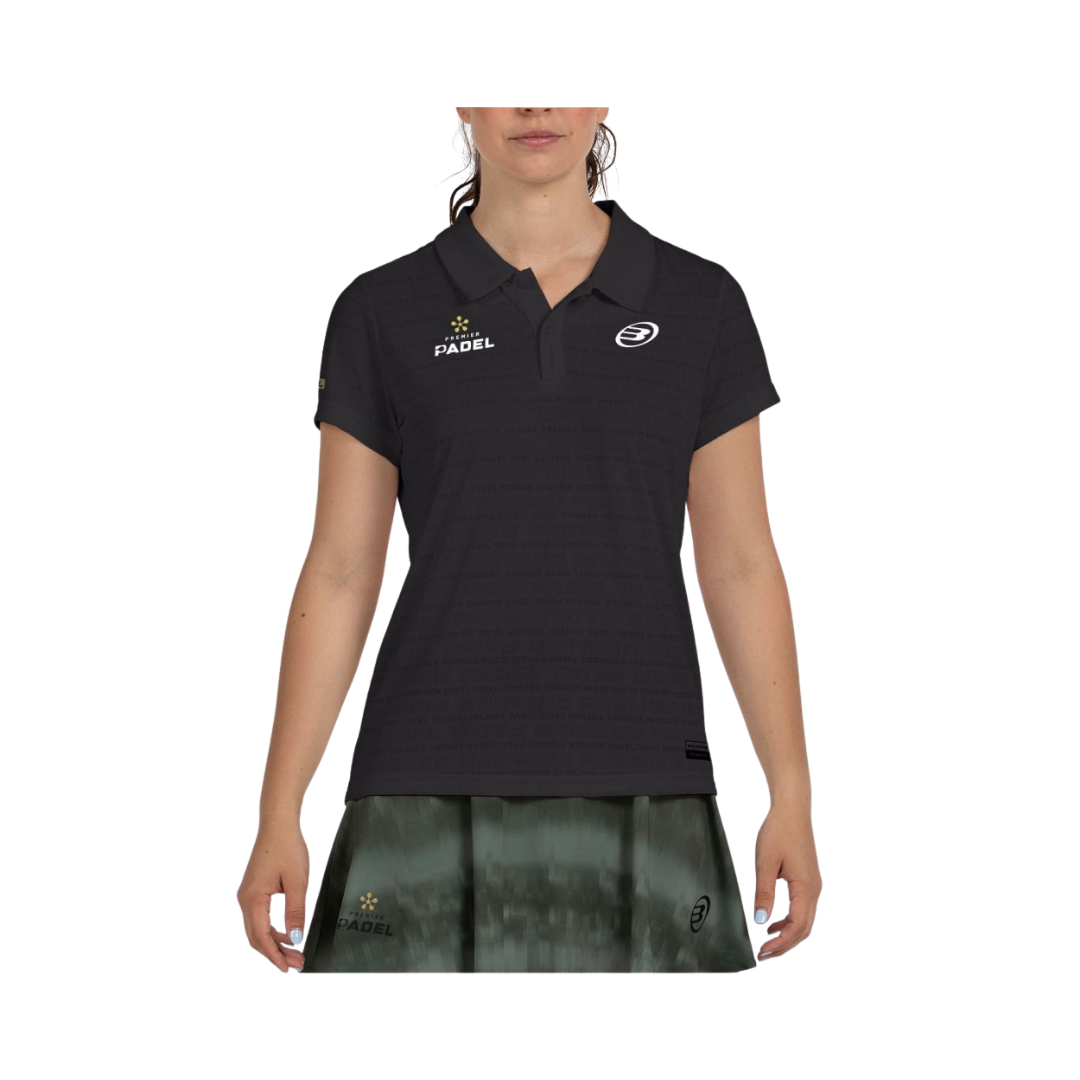 BULLPADEL T-SHIRT POLO WOMEN PREMIER PAYERNE NEGRO