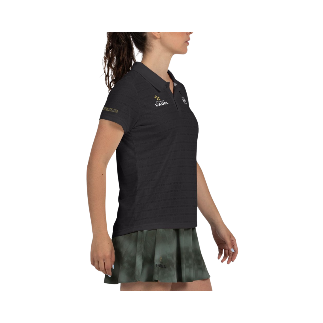 BULLPADEL T-SHIRT POLO WOMEN PREMIER PAYERNE NEGRO