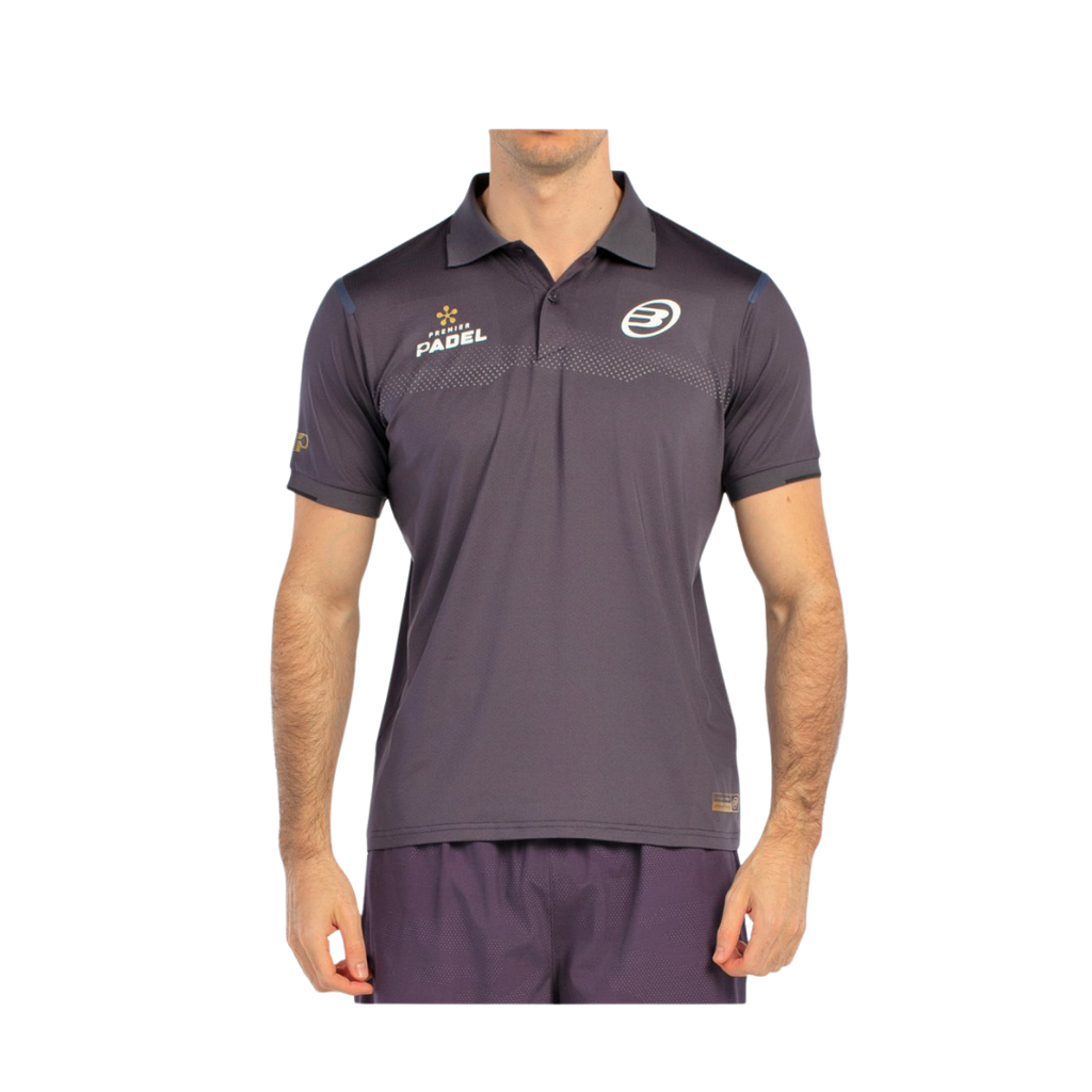 BULLPADEL T-SHIRT POLO BRAMO CHARCOAL