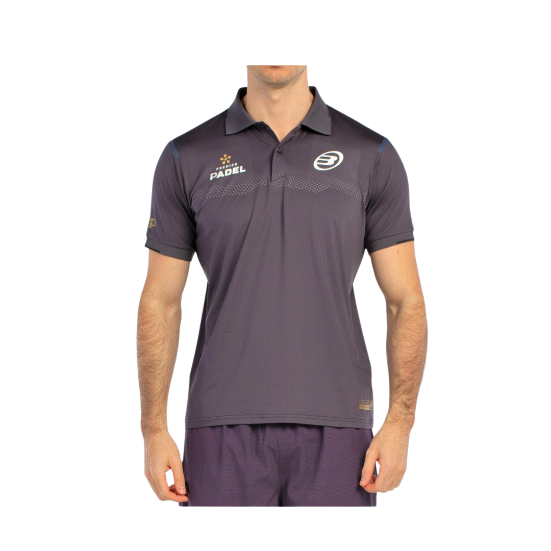 BULLPADEL T-SHIRT POLO BRAMO CHARCOAL