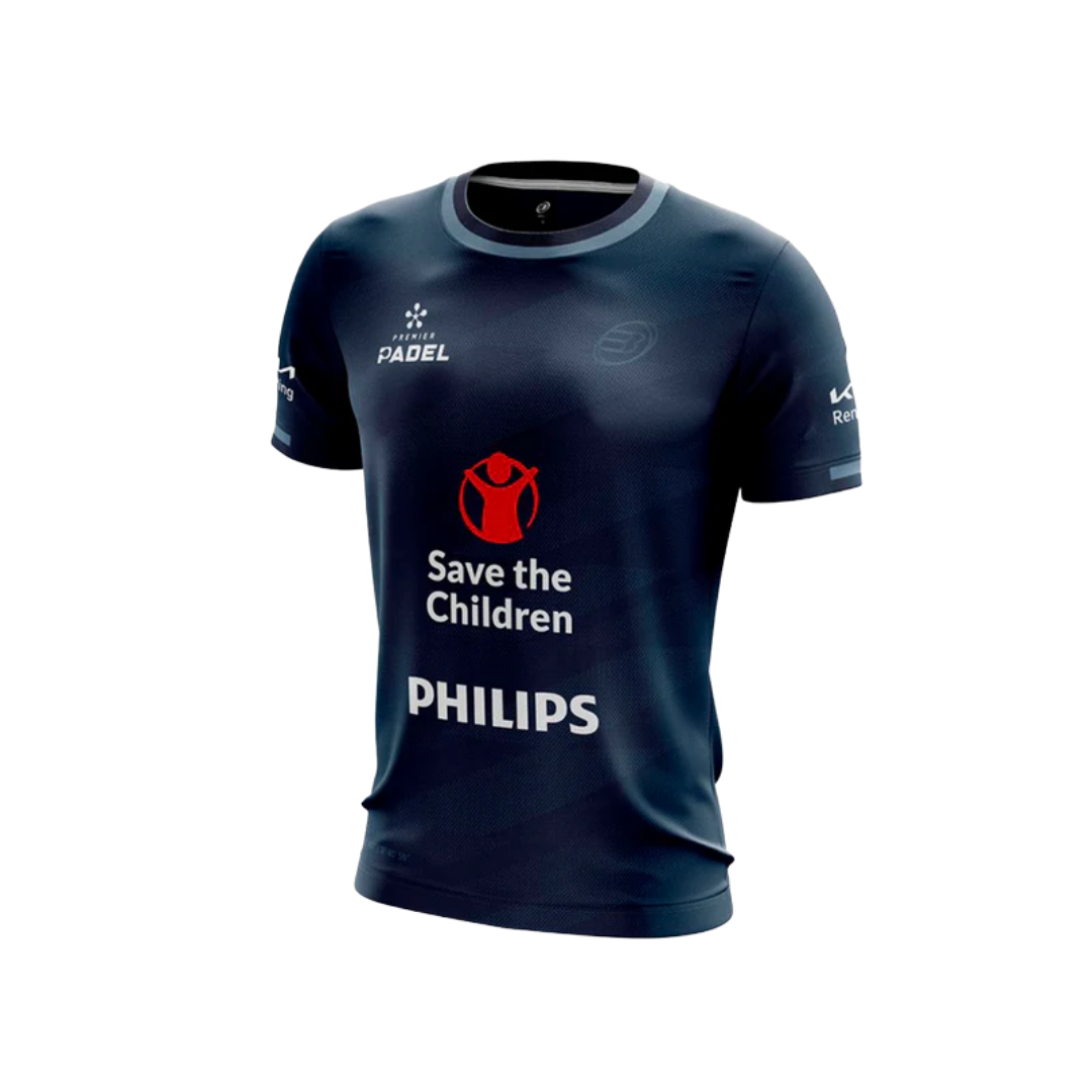 BULLPADEL T-SHIRT MEN SPONSORS PRIOR DI NENNO AZUL MARINO 2026
