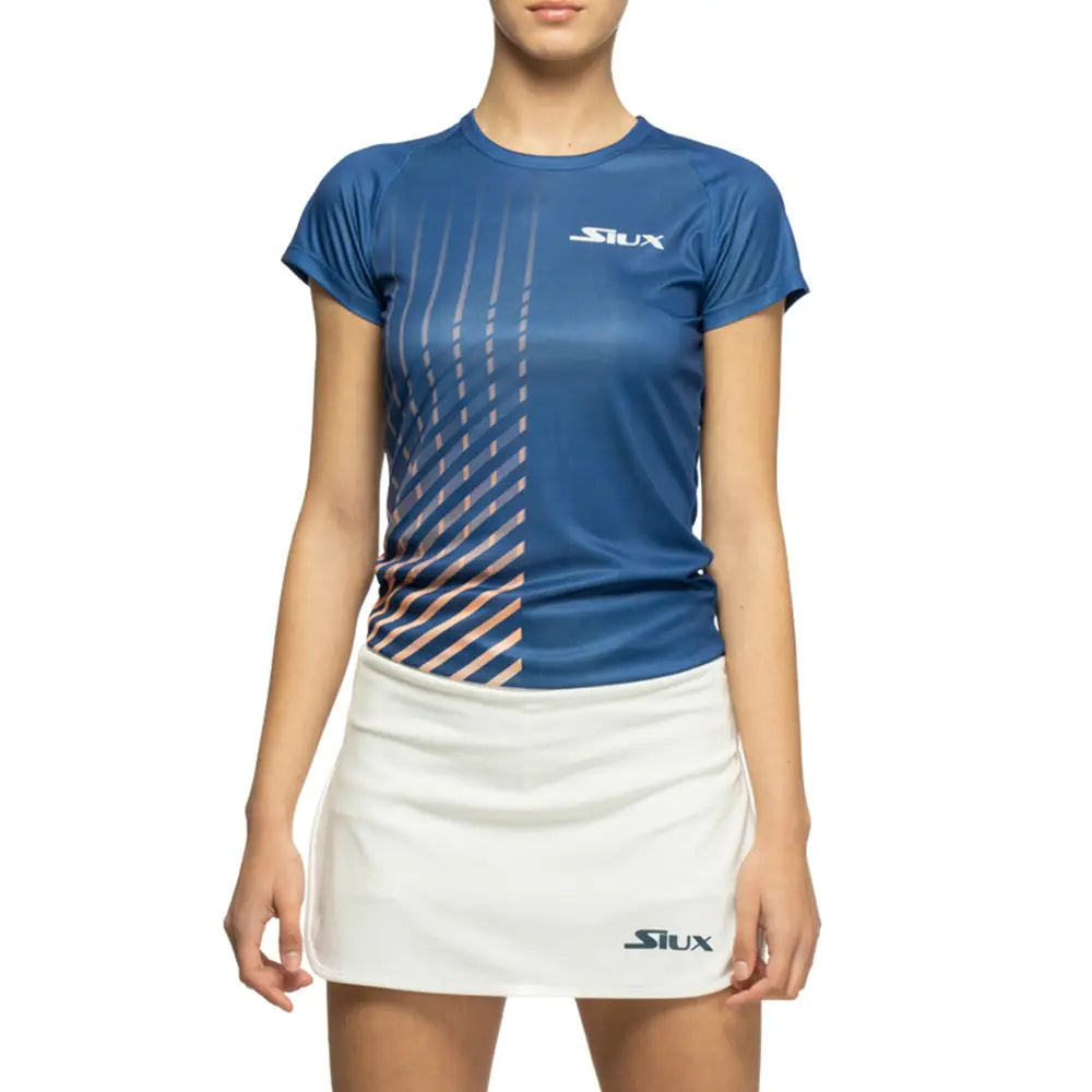 SIUX T-SHIRT WOMEN HALF NAVY SIZE XS
