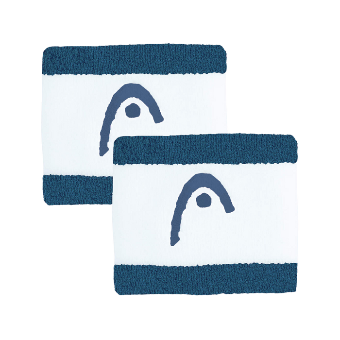 HEAD WRISTBANDS STRIPED 2.5 TEAL BLUE WHITE 2 UNITS