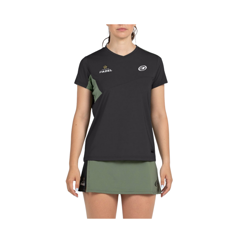 BULLPADEL T-SHIRT WOMEN PREMIER PAMPAN NEGRO 2026