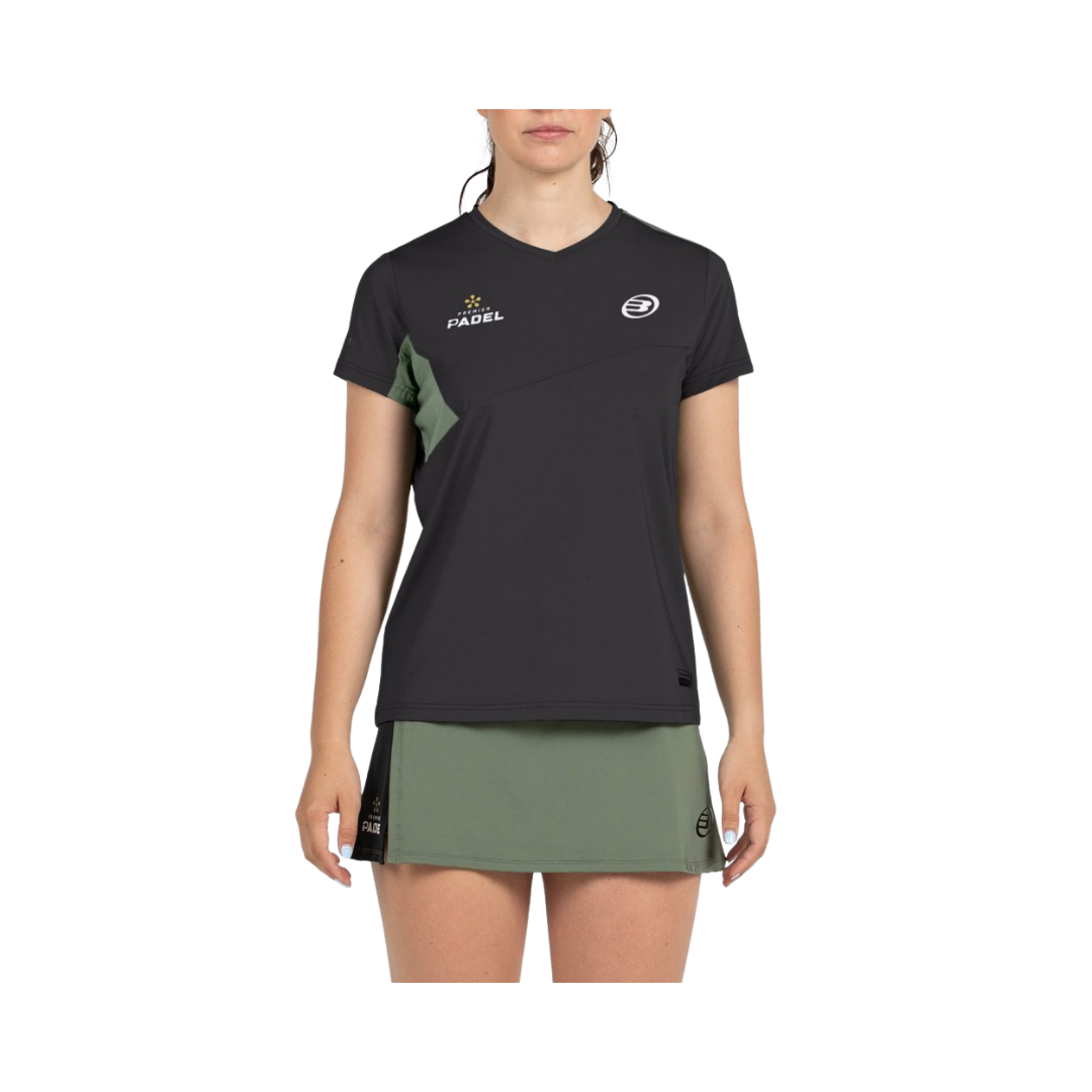 BULLPADEL T-SHIRT WOMEN PREMIER PAMPAN NEGRO 2026