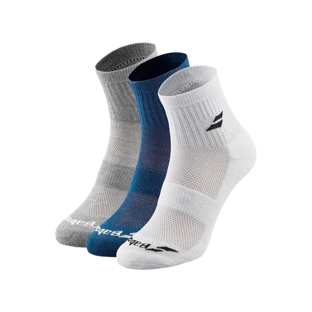 BABOLAT SOCKS QUARTER MULTICOLOR 2025 (PACK 3)