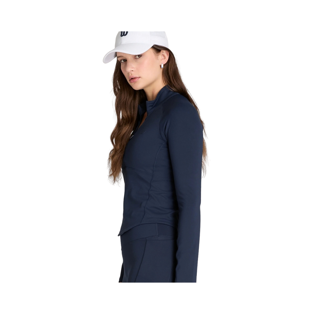 WILSON T-SHIRT WOMEN BASELINE HALF ZIP AZUL MARINO