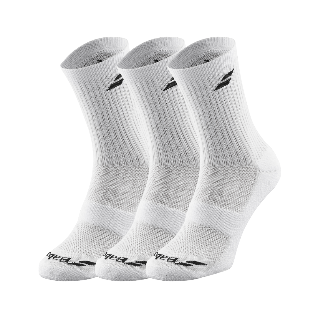 BABOLAT SOCKS LONG WHITE 2026 (PACK 3)