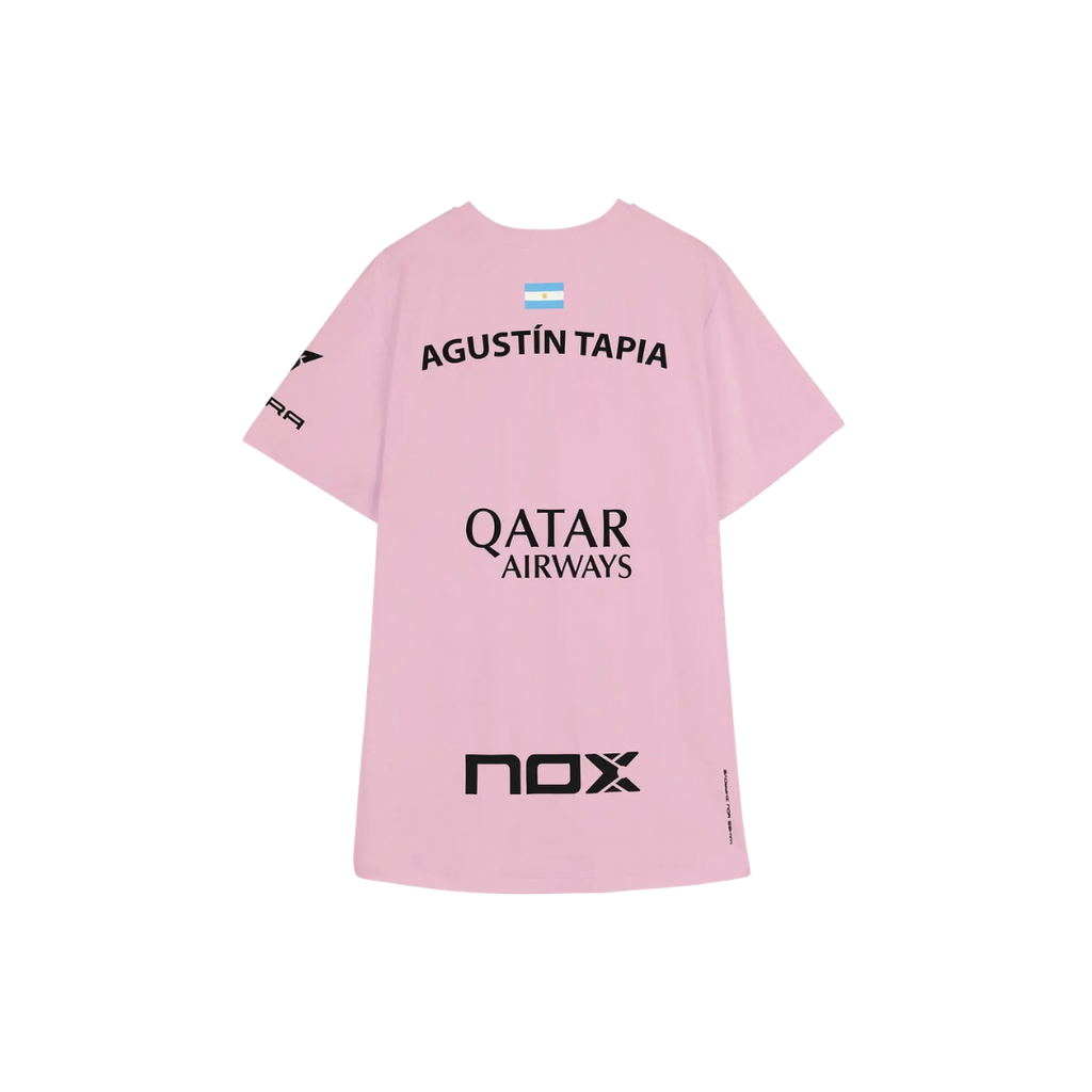 NOX T-SHIRT MEN SPONSORS AGUSTIN TAPIA PINK 2026