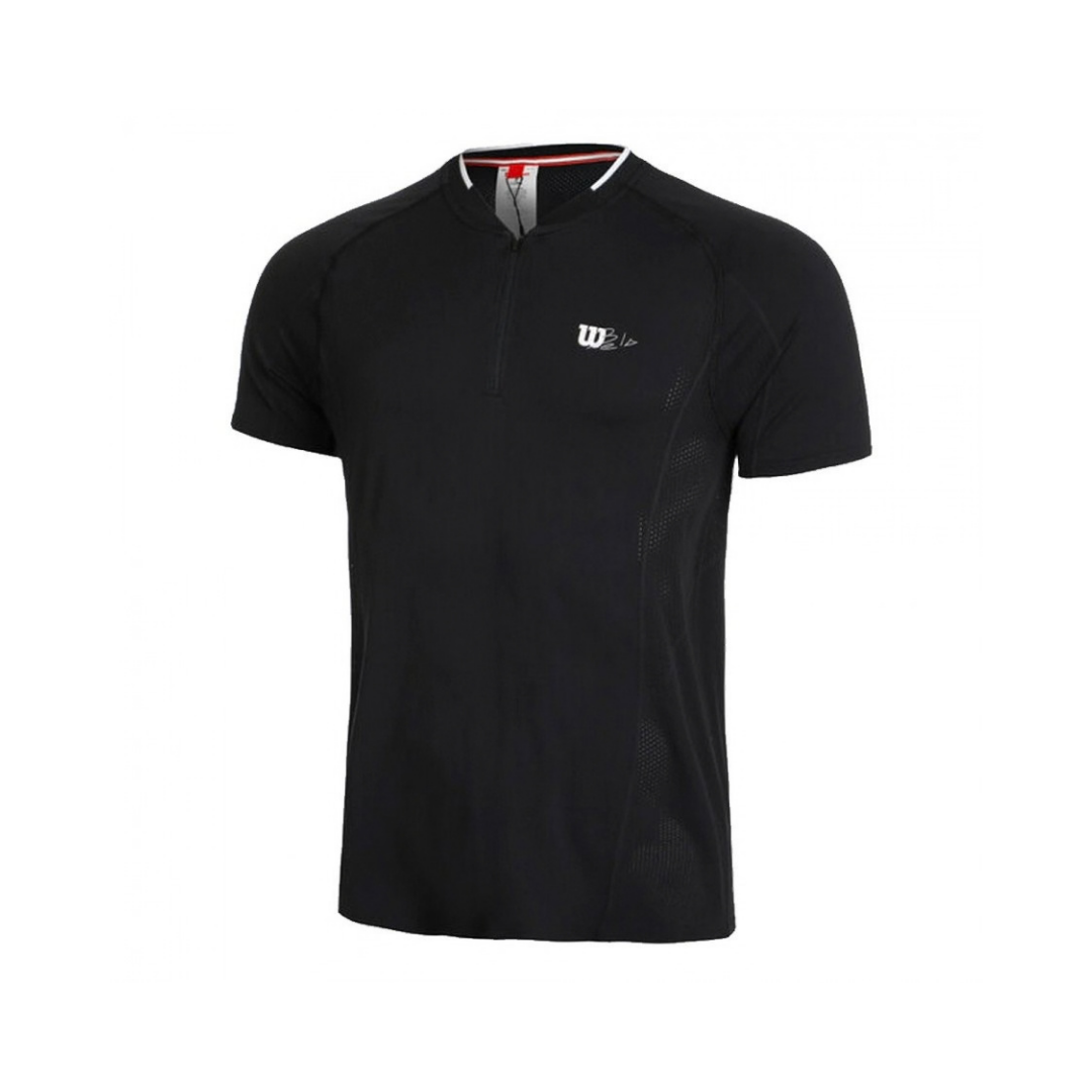 WILSON T-SHIRT MEN BELA SEAMLESS ZIPHNLY BLACK 2.0 2025