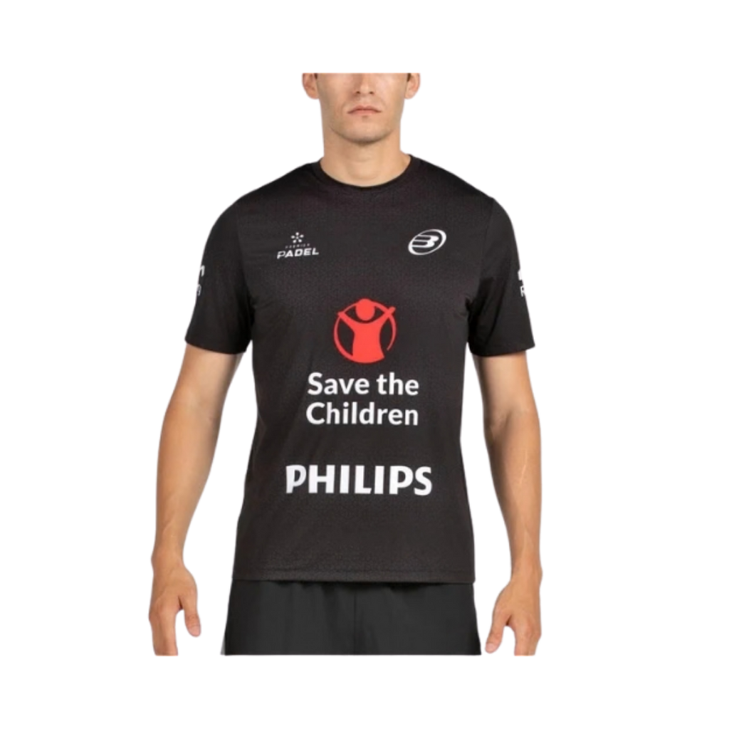 BULLPADEL T-SHIRT MEN SPONSORS PREMIER DI NENNO MOFERO BLACK 2026