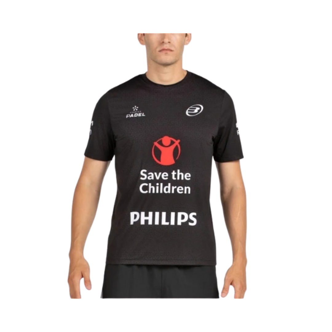 BULLPADEL T-SHIRT MEN SPONSORS PREMIER DI NENNO MOFERO BLACK 2026
