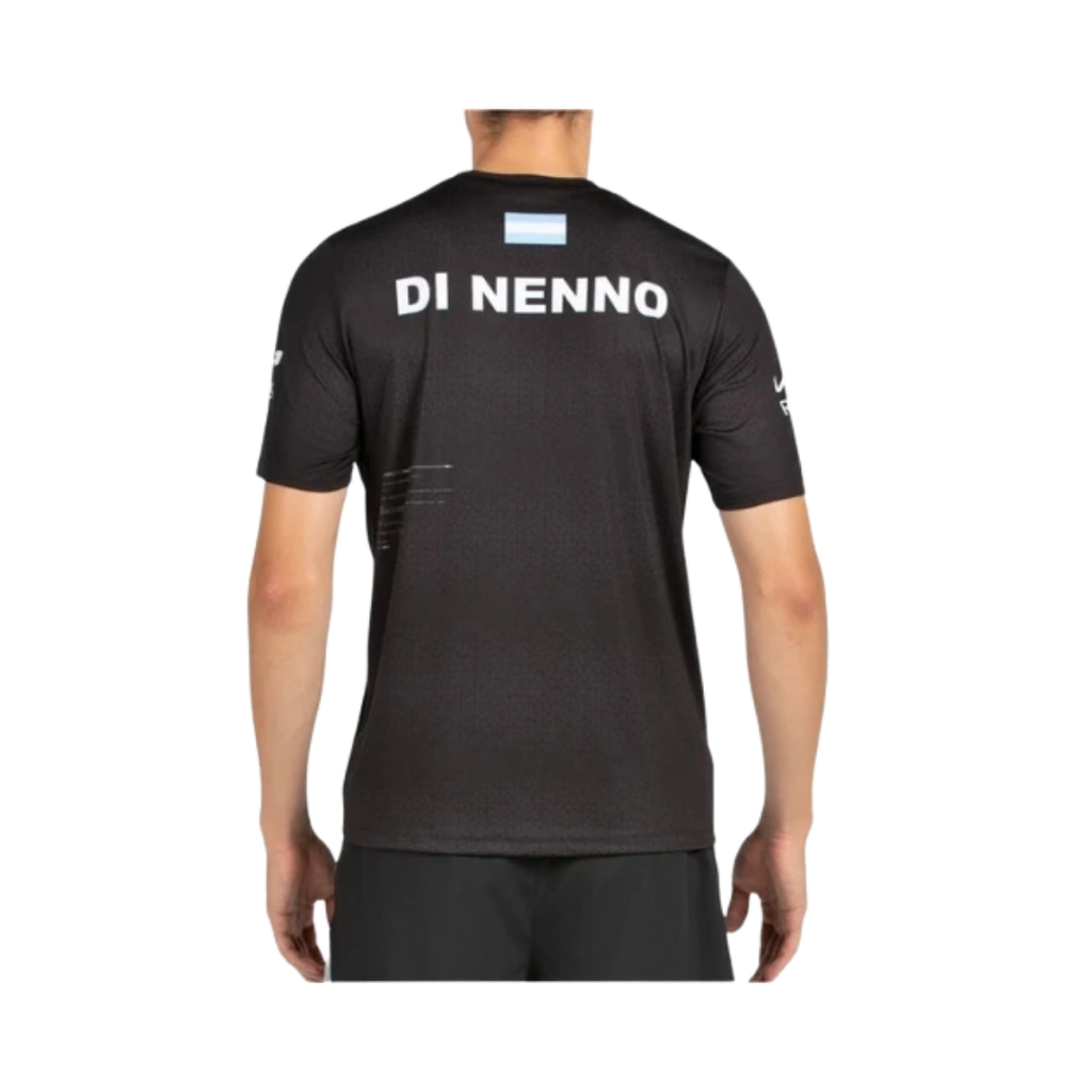 BULLPADEL T-SHIRT MEN SPONSORS PREMIER DI NENNO MOFERO BLACK 2026