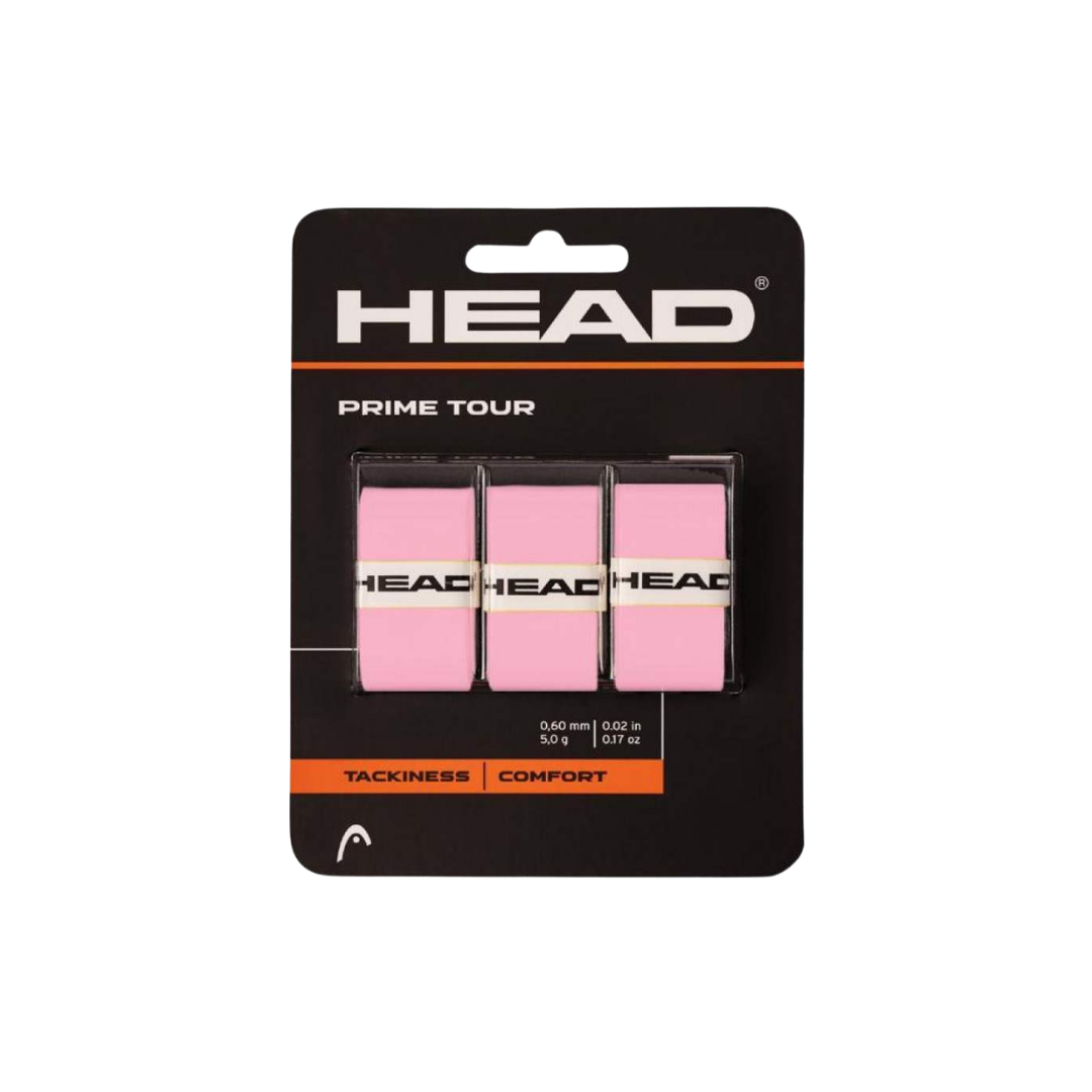 HEAD OVERGRIPS PRIME TOUR PINK 3 UNITS