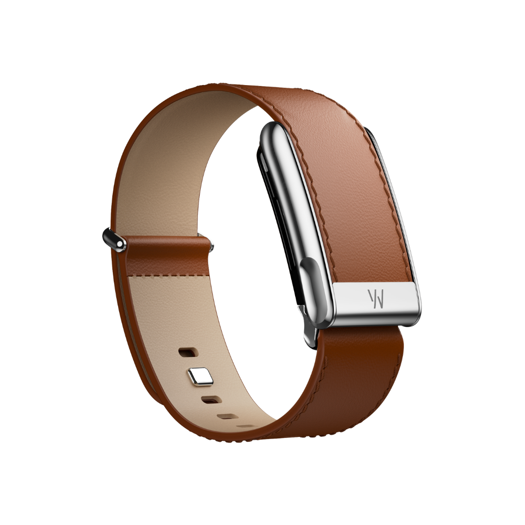 WHOOP STRAP MG LEATHERLUXE CHESNUT CREAM TITANIUM