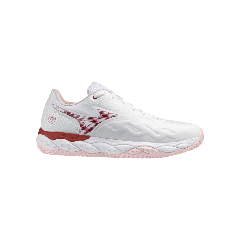 MIZUNO SHOES WOMEN WAVE ENFORCE COURT CLAY WHITE RED 2026