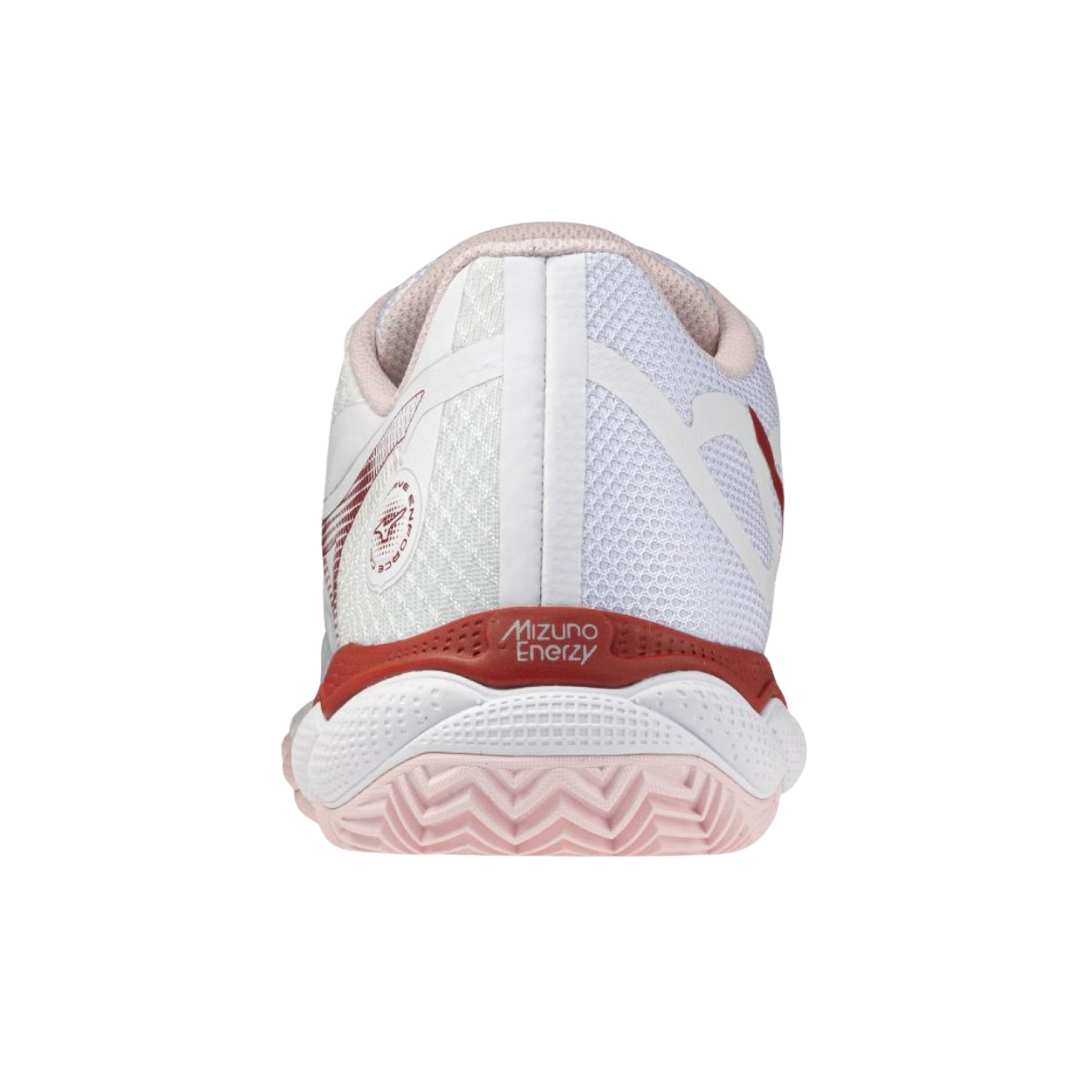 MIZUNO SHOES WOMEN WAVE ENFORCE COURT CLAY WHITE RED 2026