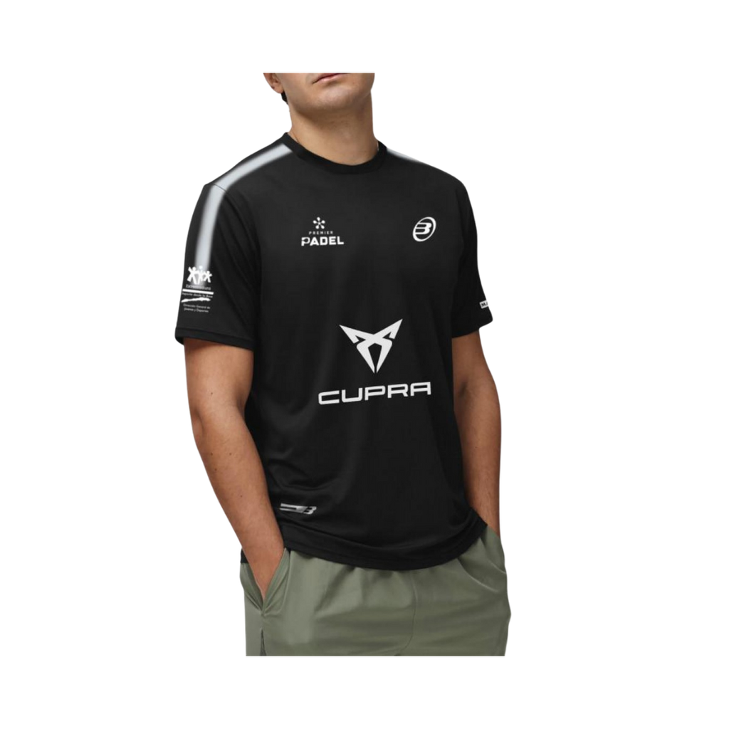 BULLPADEL T-SHIRT SPONSORS PREMIER MONTSE PABLO CARDONA BLACK 2026