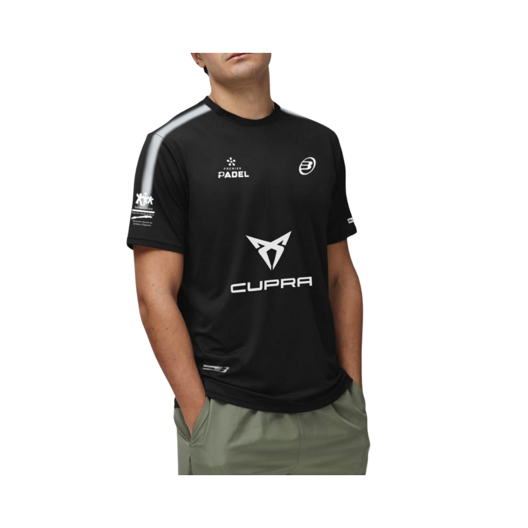 BULLPADEL T-SHIRT SPONSORS PREMIER MONTSE PABLO CARDONA BLACK 2026