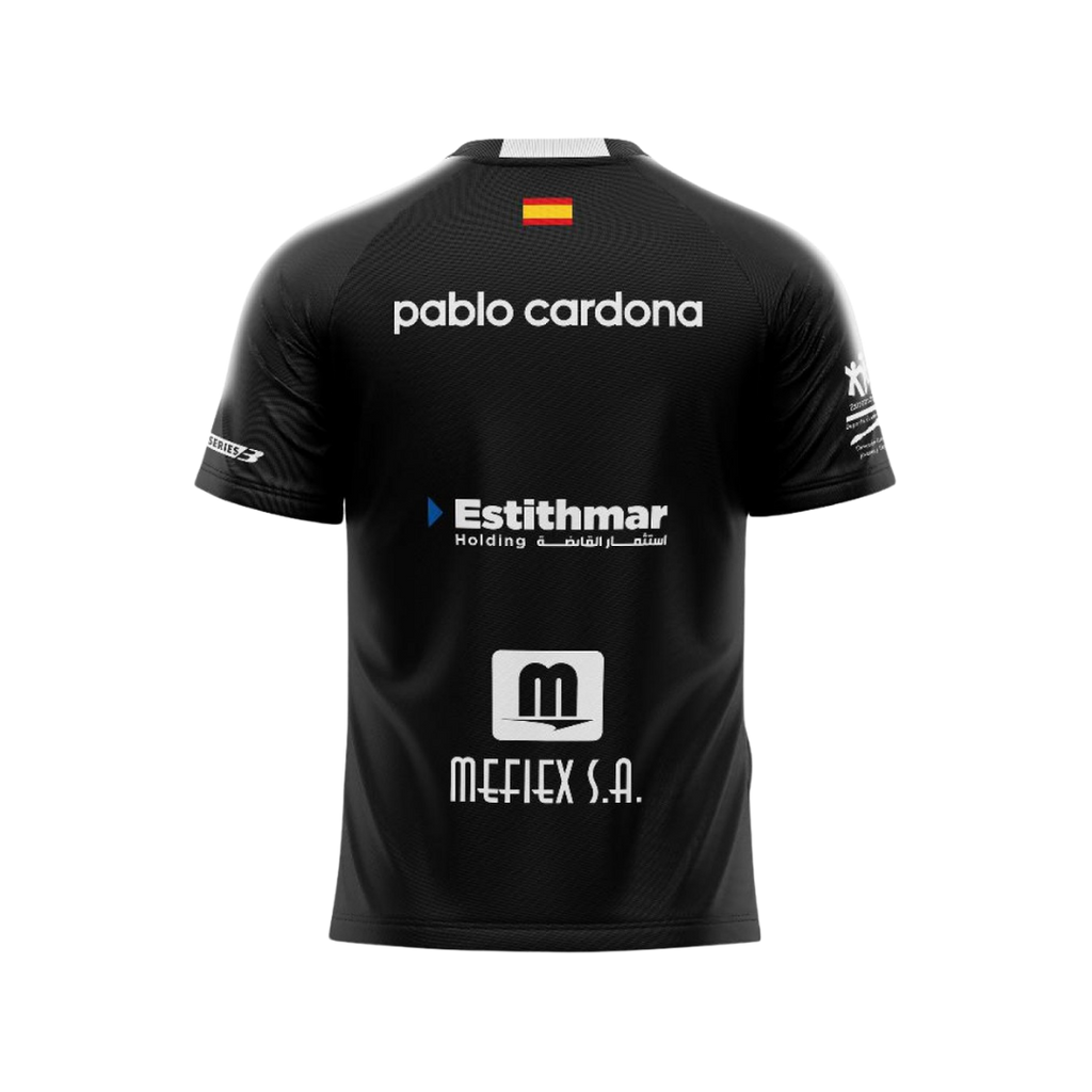 BULLPADEL T-SHIRT SPONSORS PREMIER MONTSE PABLO CARDONA BLACK 2026