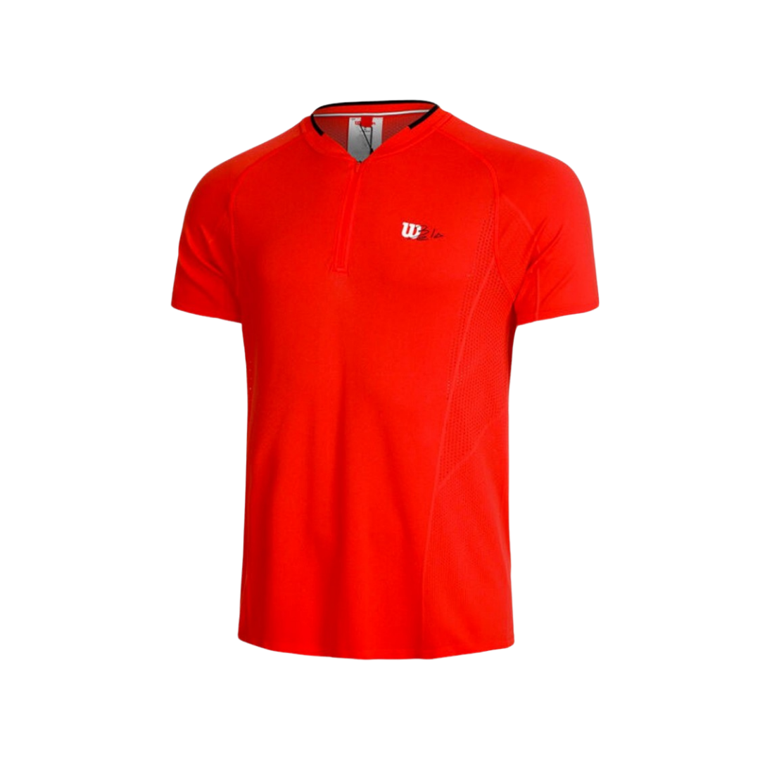 WILSON T-SHIRT MEN BELA SEAMLESS ZIPNHLY RED 2.0 2025