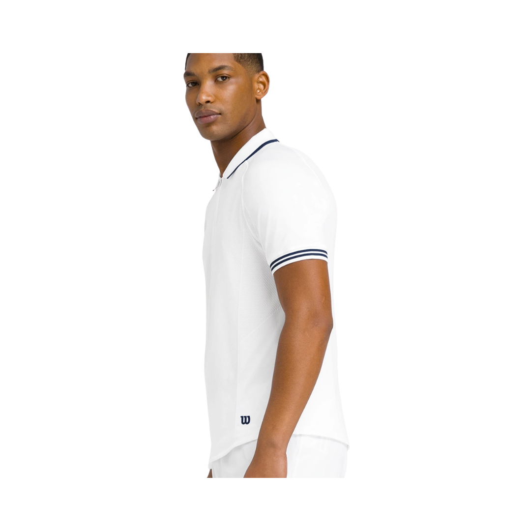 WILSON T-SHIRT POLO MEN PLAYERS SEAMLESS 2.0 WHITE