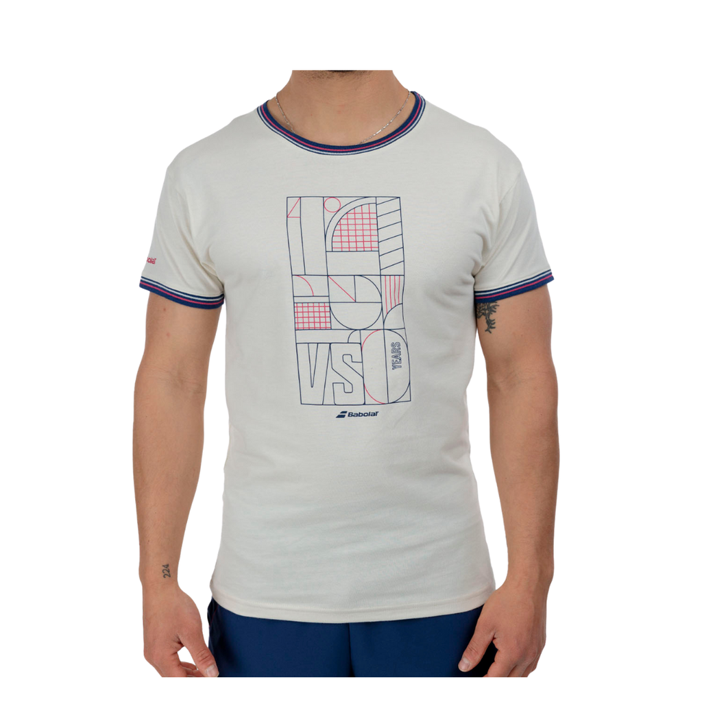 BABOLAT T-SHIRT MEN 150 YEARS CANOLLI/CREAM