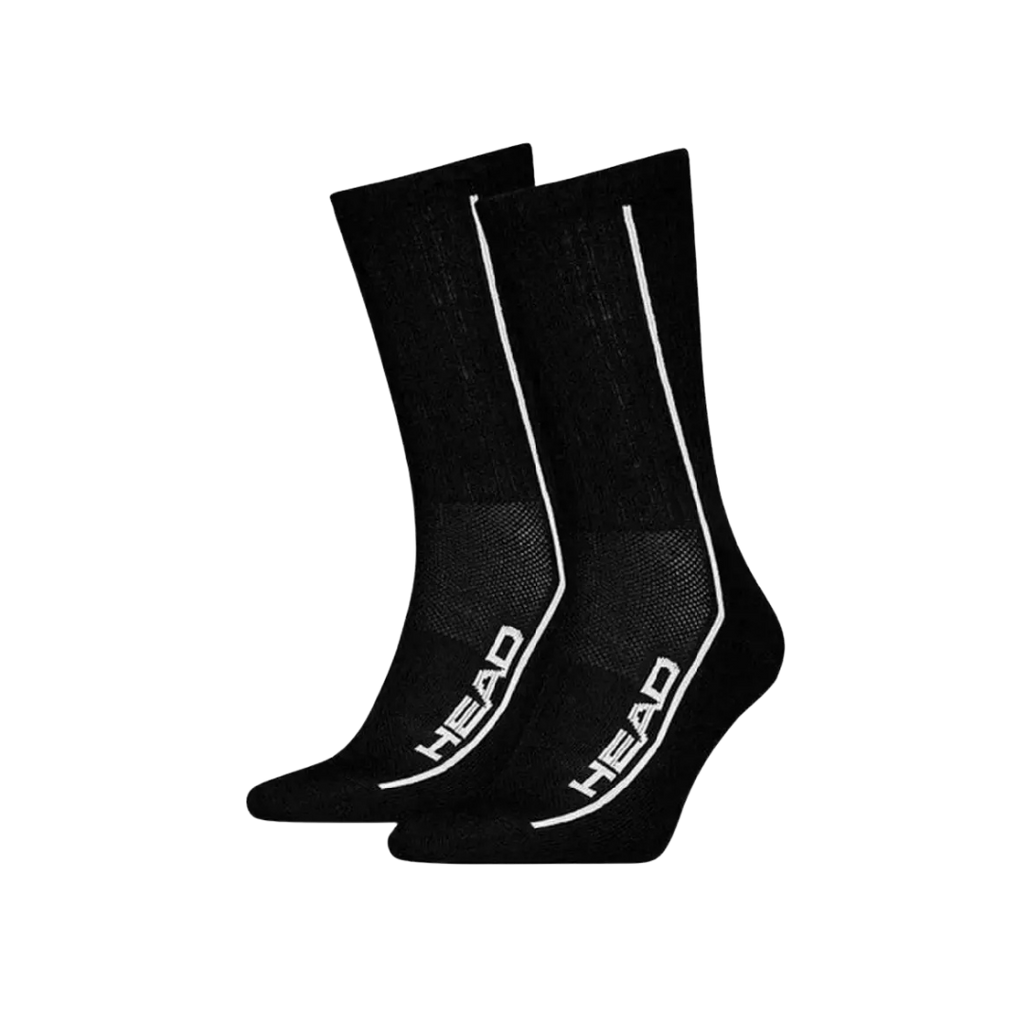 HEAD SOCKS LONG ALL SPORTS PERFORMANCE BLACK (2 PAIR)
