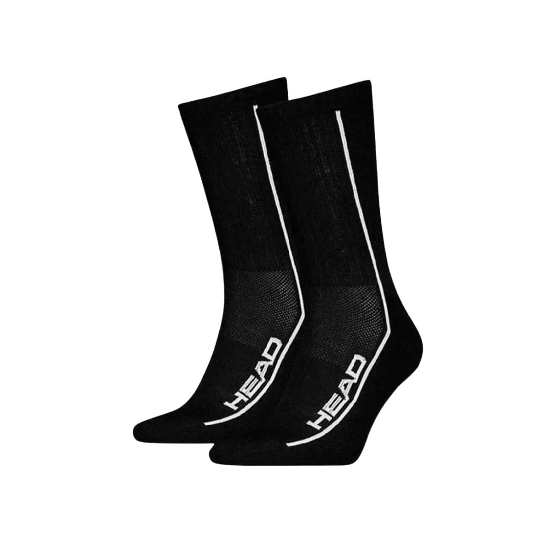 HEAD SOCKS LONG ALL SPORTS PERFORMANCE BLACK (2 PAIR)