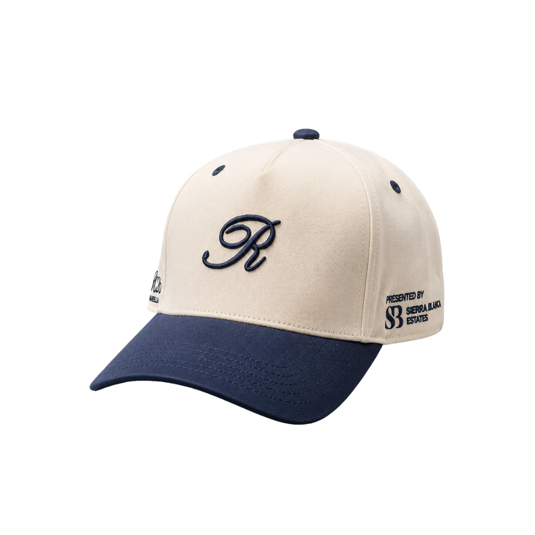 RESERVE CAP R LIFESTYLE HAT CREAM AND NAVY 2026