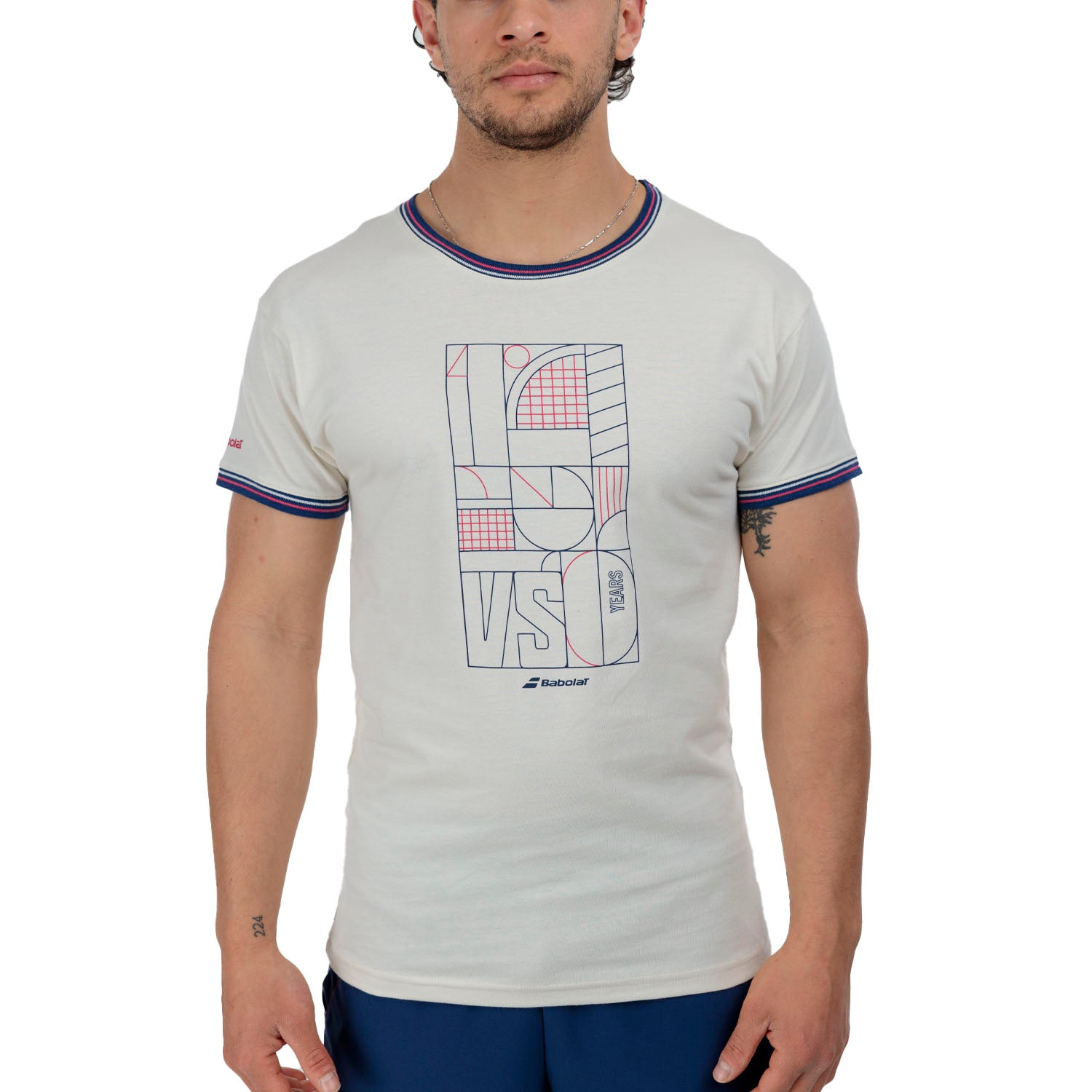 BABOLAT T-SHIRT MEN 150 YEARS CANOLLI/CREAM L