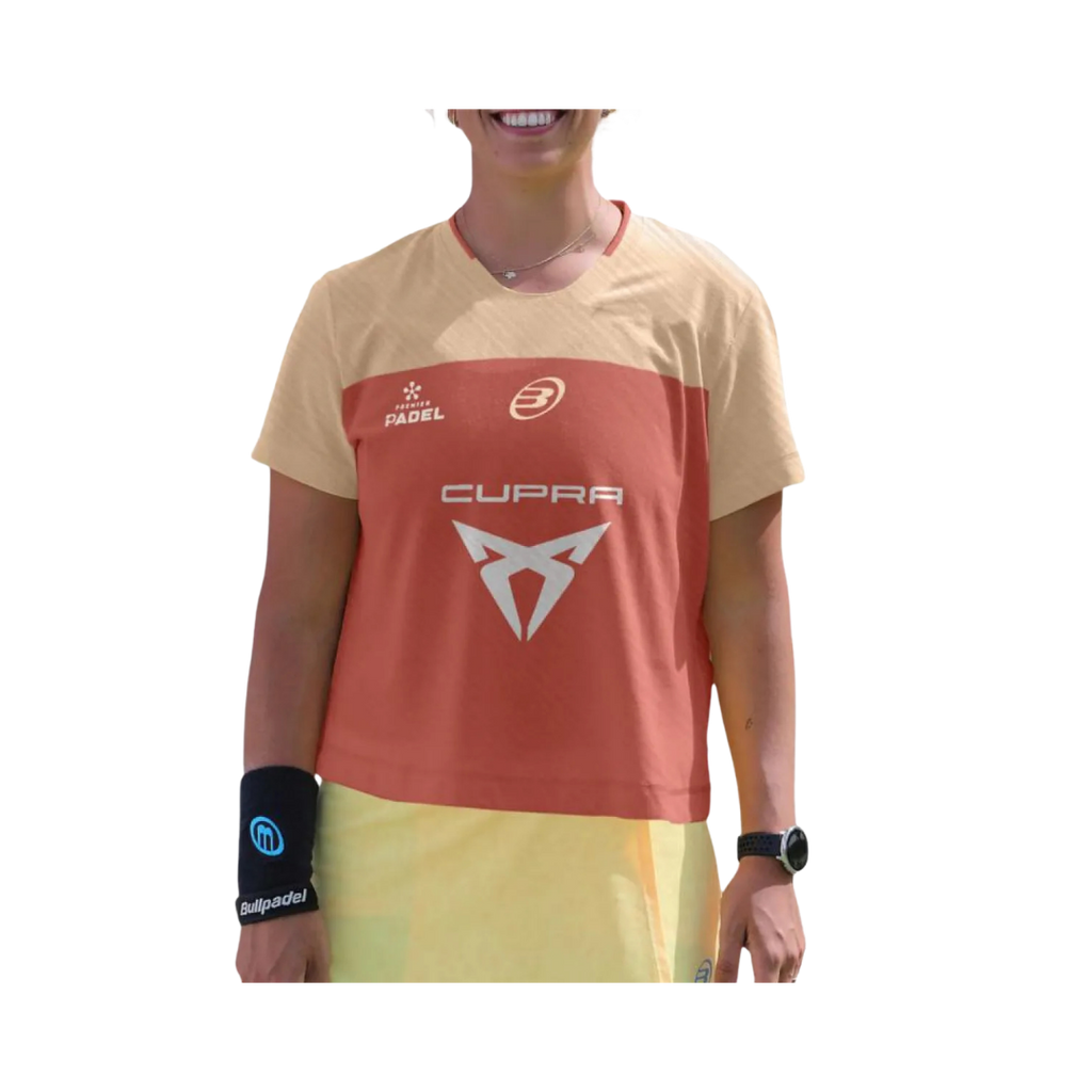 BULLPADEL T-SHIRT WOMEN SPONSORS BEA GONZALEZ AZABAL GRAPEFRUIT 2026