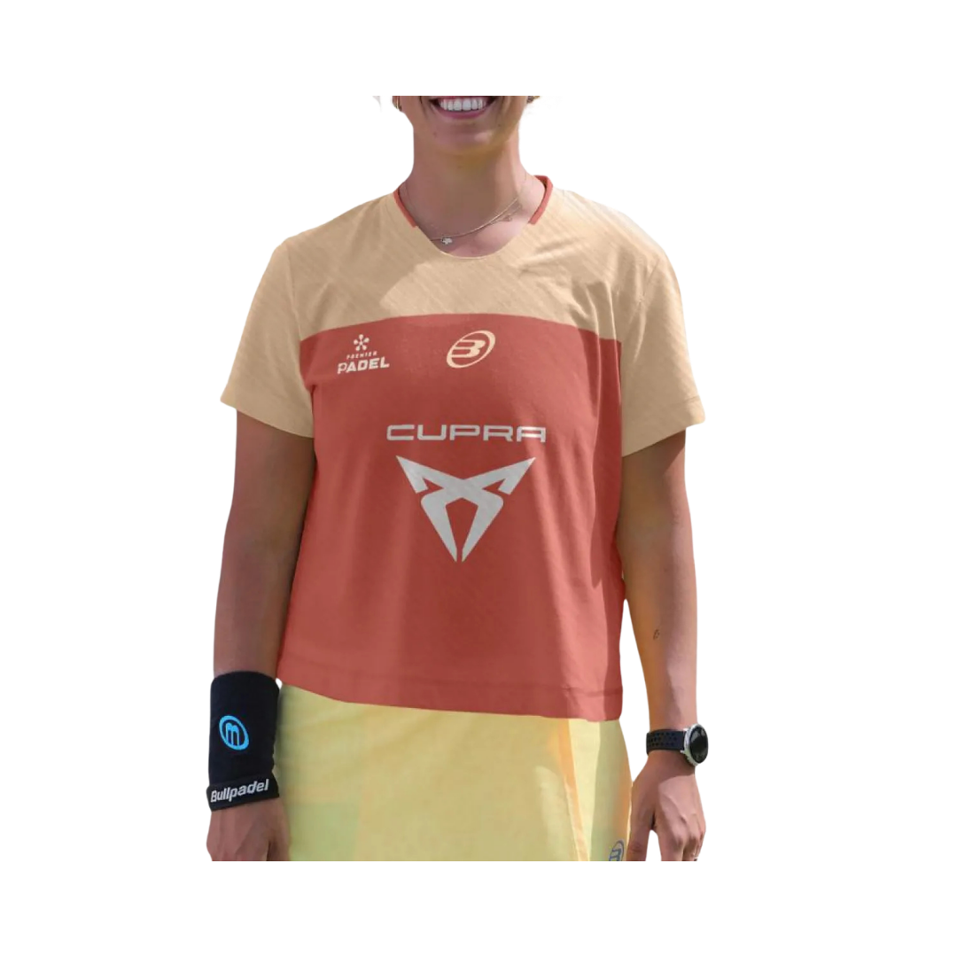 BULLPADEL T-SHIRT WOMEN SPONSORS BEA GONZALEZ AZABAL GRAPEFRUIT 2026