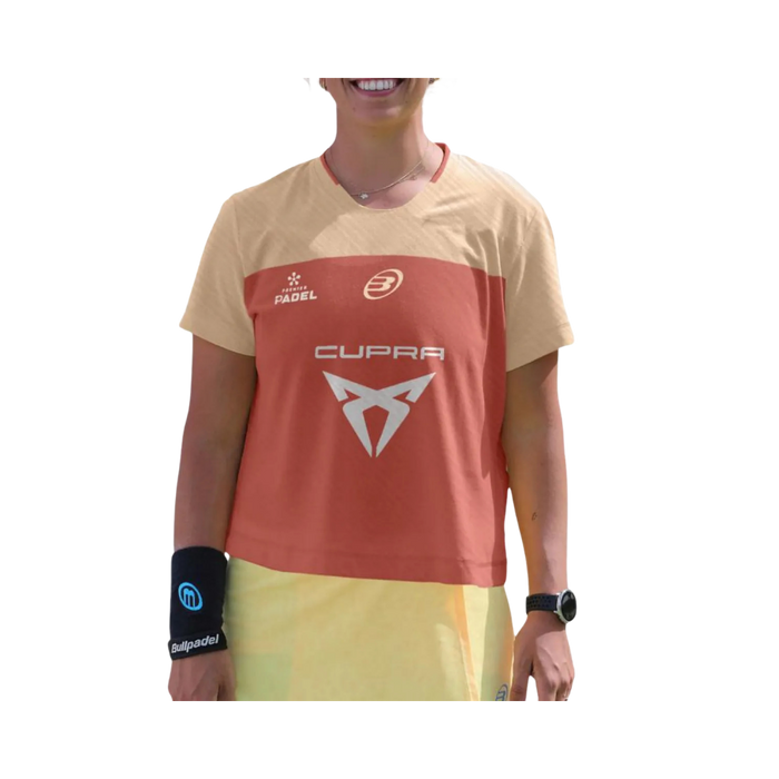 BULLPADEL T-SHIRT WOMEN SPONSORS BEA GONZALEZ AZABAL GRAPEFRUIT 2026